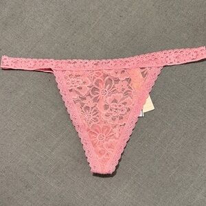 Victoria's Secret Pink Floral Lace Panty size medium